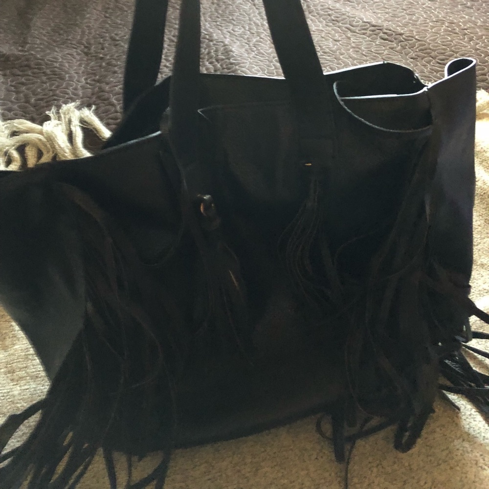 Big ice purse black whit flecos
